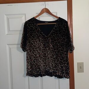 Women’s Madewell Floral Velvet Top